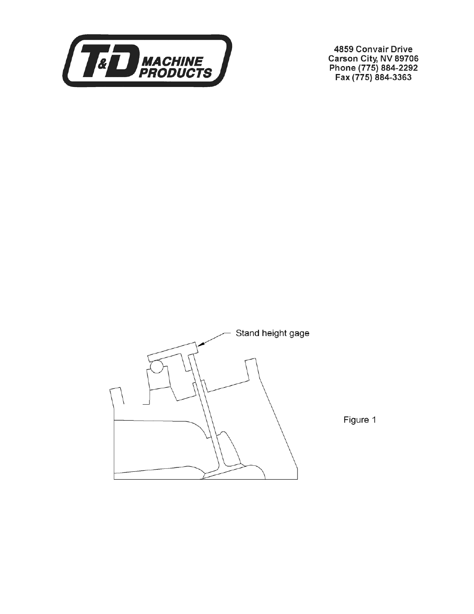 T&D Machine Products Chrysler B-1 Rocker Arm Assembly with 5/8" diameter rocker shafts User Manual | 3 pages