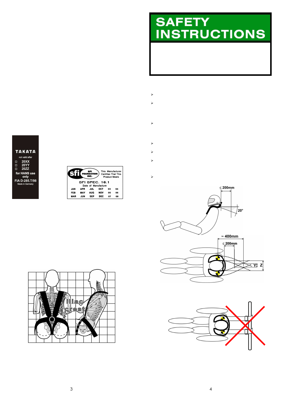 Takata Racing RACE 4 SNAP User Manual | Page 2 / 9