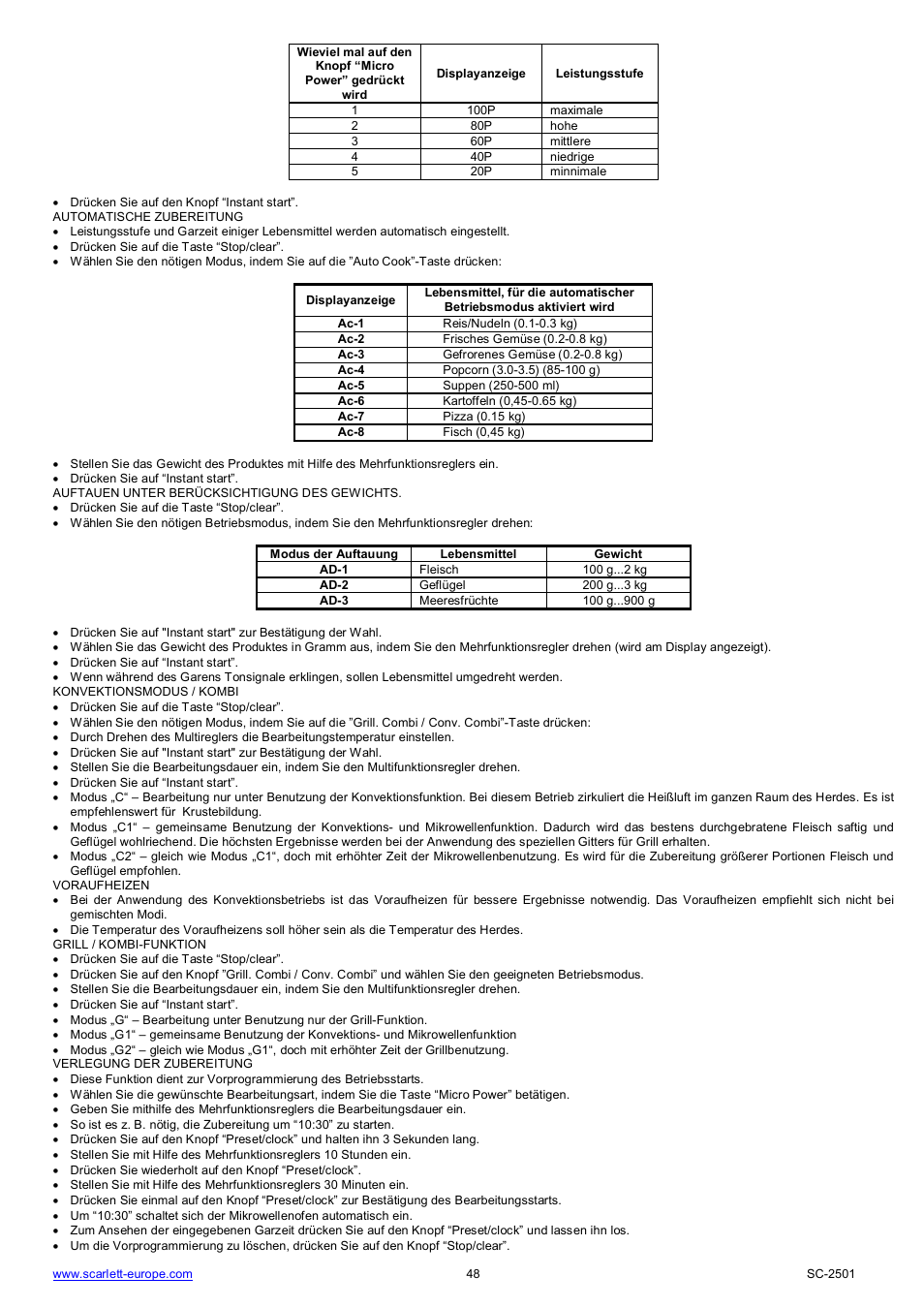 Scarlett SC-2501 User Manual | Page 48 / 52