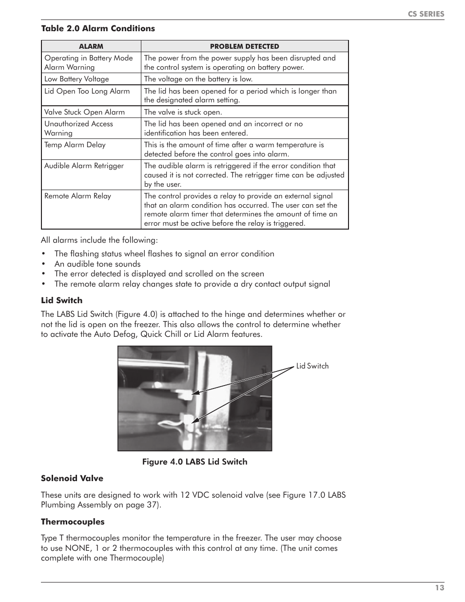 Taylor-Wharton CS Series User Manual | Page 15 / 54