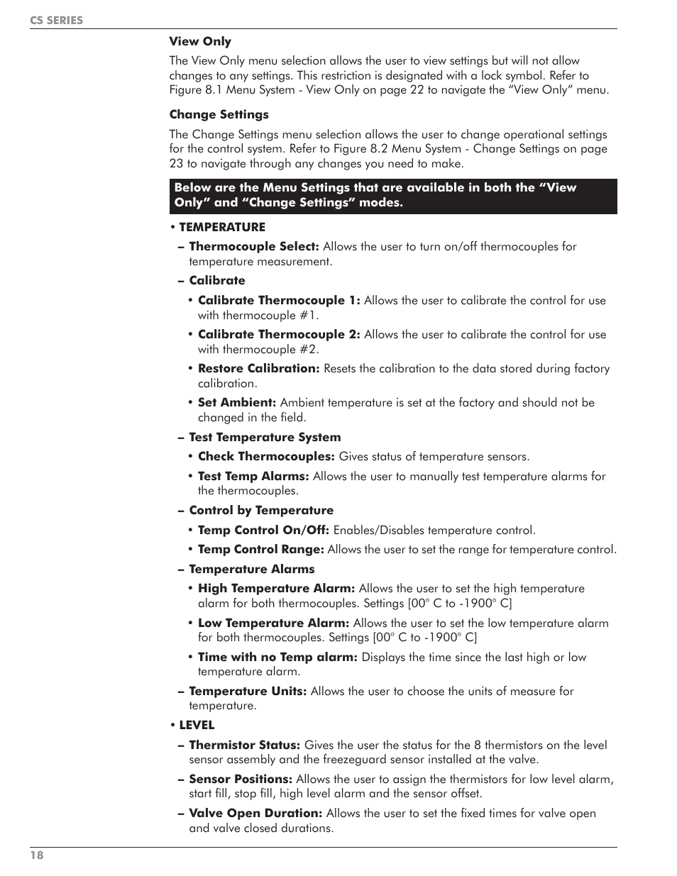 Taylor-Wharton CS Series User Manual | Page 20 / 54