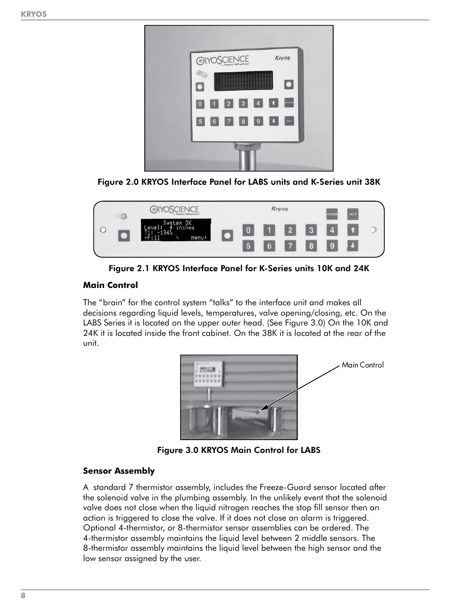 Taylor-Wharton KRYOS Controller User Manual | Page 10 / 40
