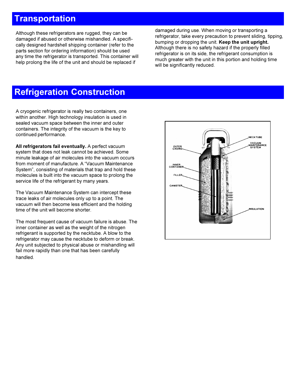 Transportation refrigeration construction | Taylor-Wharton CP Series User Manual | Page 4 / 6