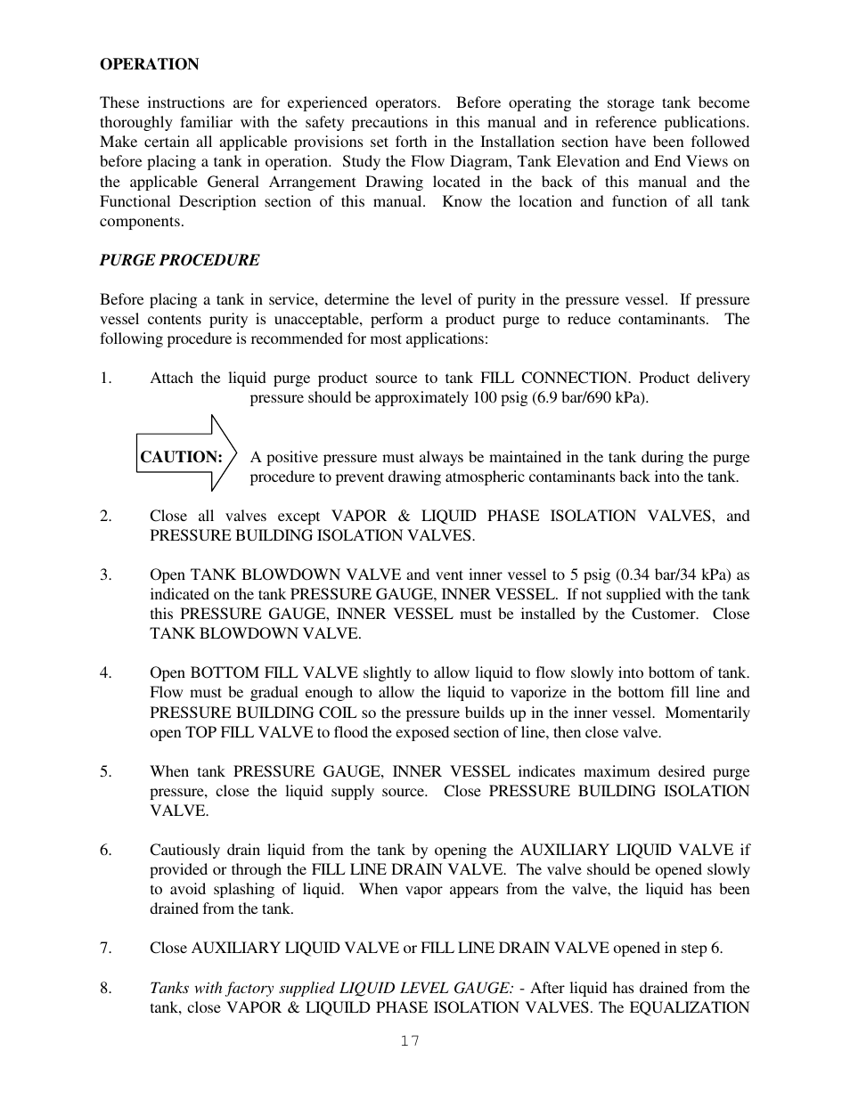 Taylor-Wharton High Capacity GST Storage Tanks User Manual | Page 17 / 33