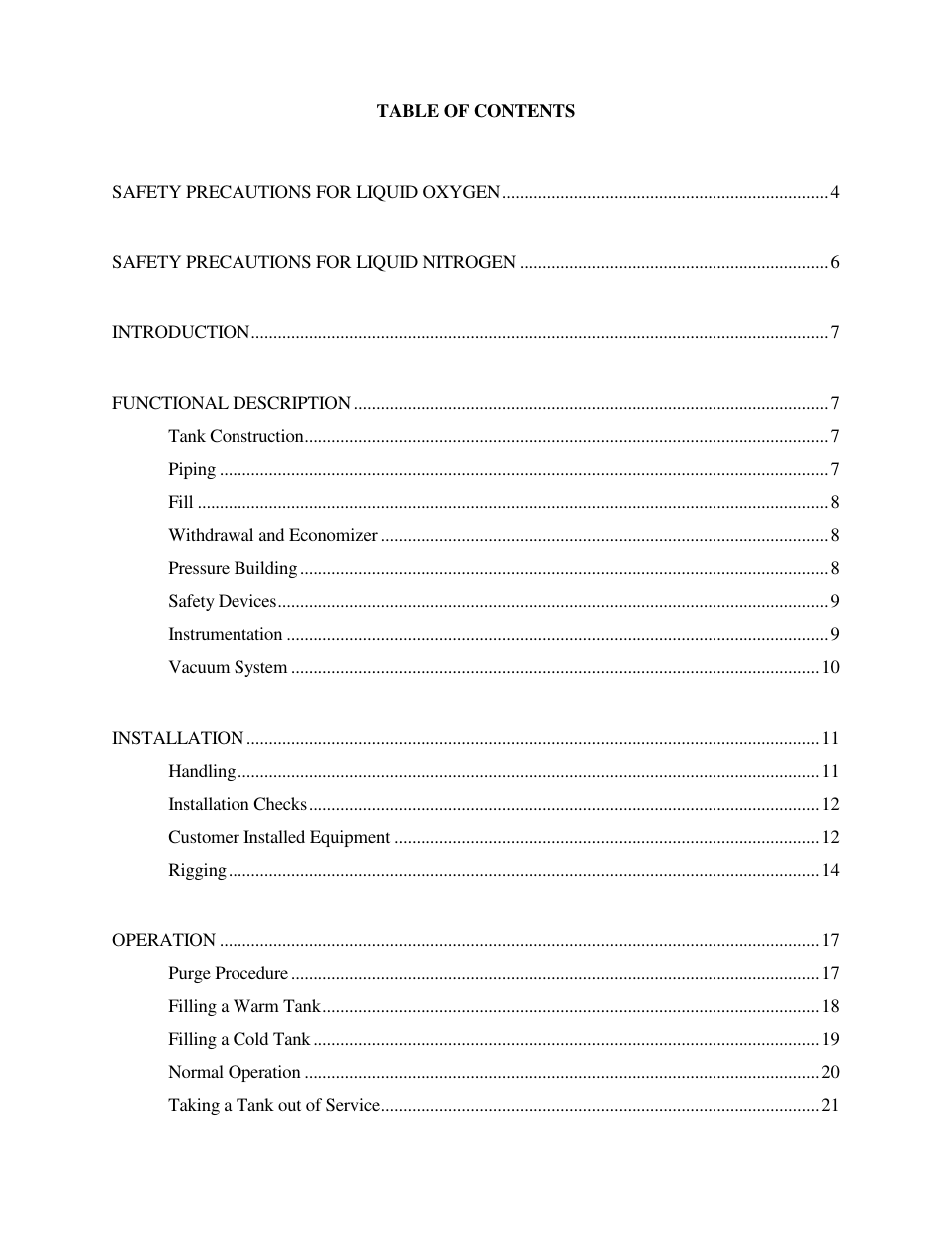 Taylor-Wharton High Capacity GST Storage Tanks User Manual | Page 2 / 33