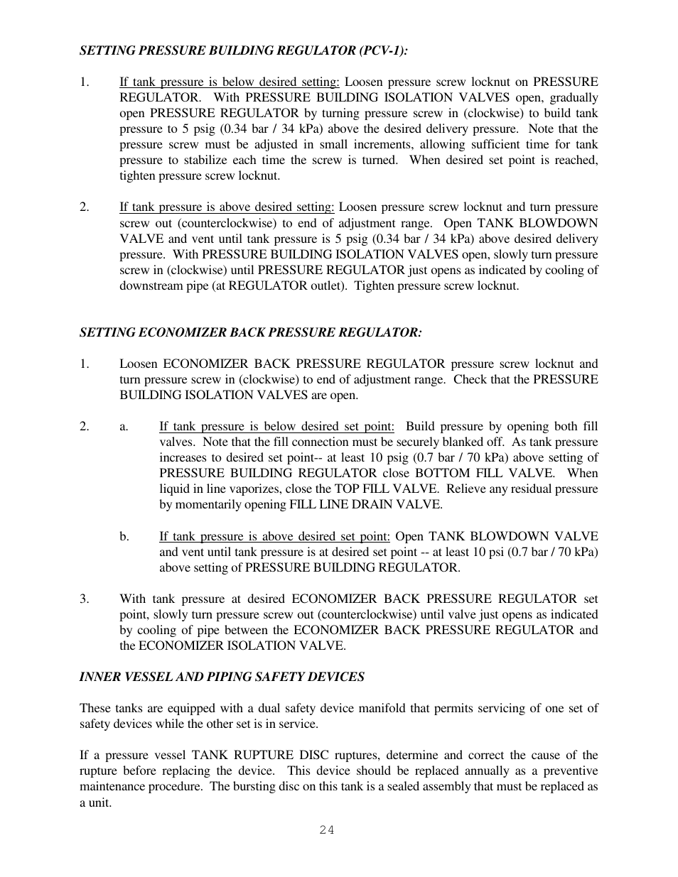 Taylor-Wharton High Capacity GST Storage Tanks User Manual | Page 24 / 33