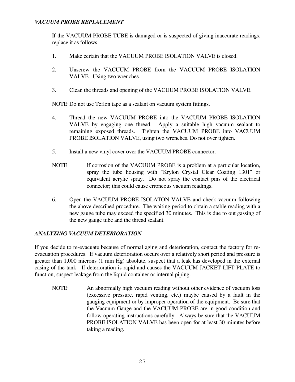 Taylor-Wharton High Capacity GST Storage Tanks User Manual | Page 27 / 33