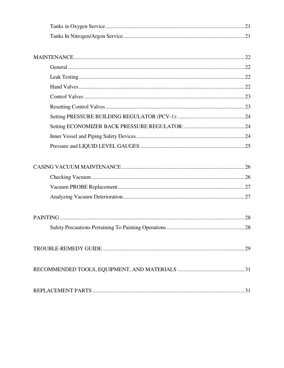Taylor-Wharton High Capacity GST Storage Tanks User Manual | Page 3 / 33