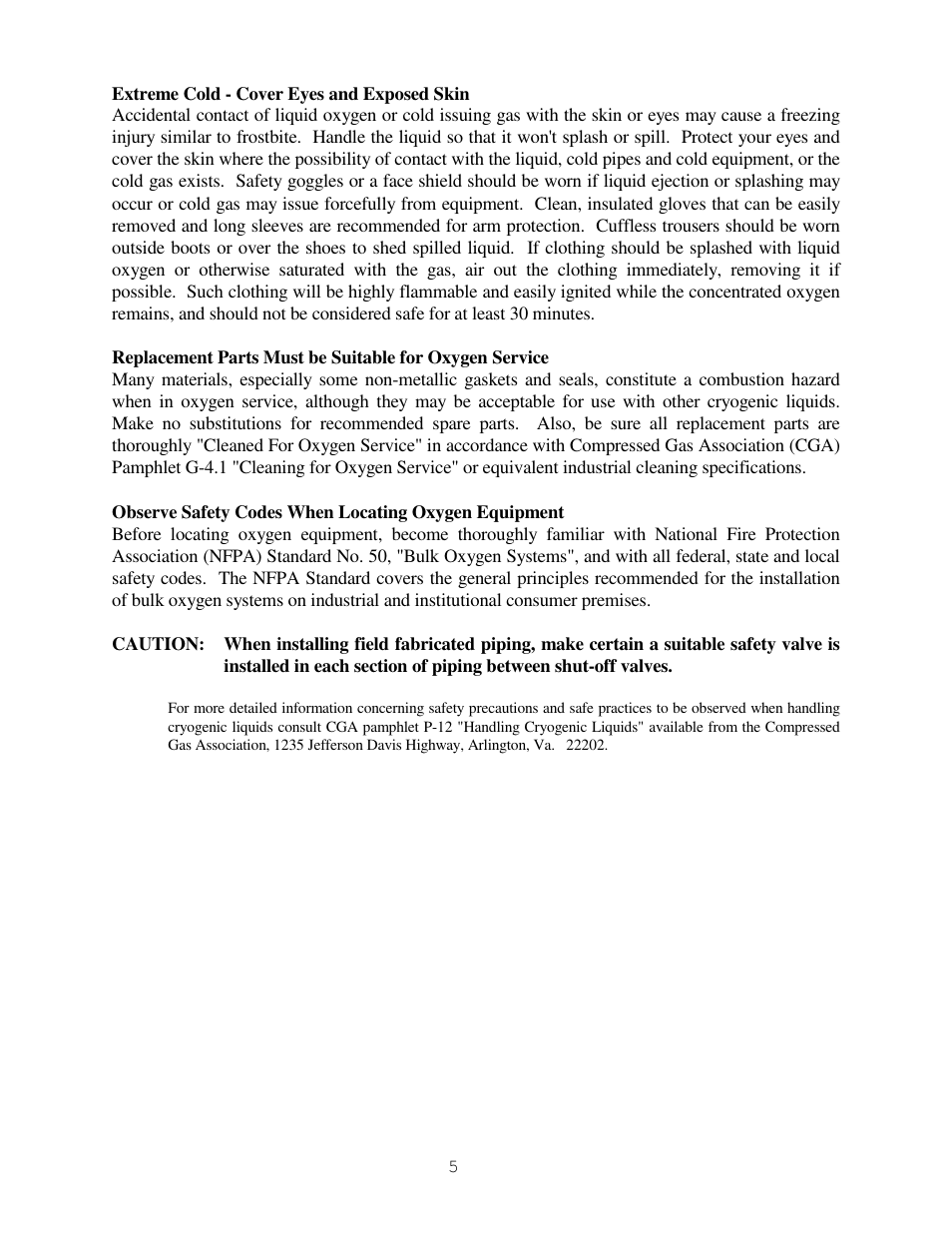 Taylor-Wharton High Capacity GST Storage Tanks User Manual | Page 5 / 33