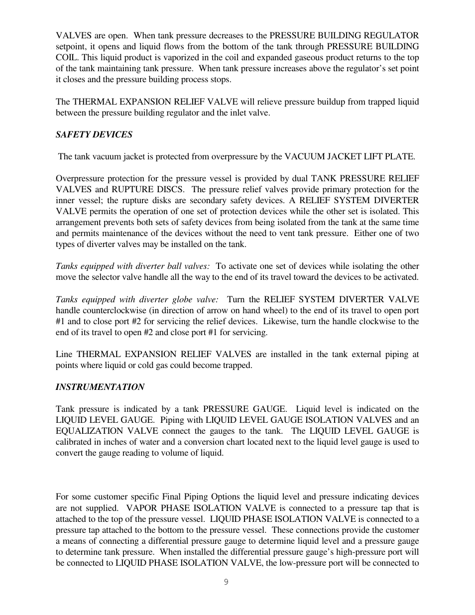 Taylor-Wharton High Capacity GST Storage Tanks User Manual | Page 9 / 33