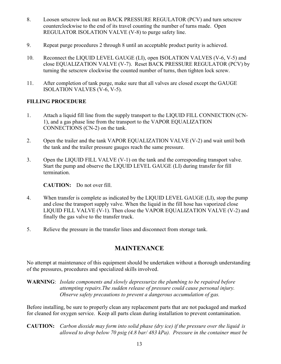 Taylor-Wharton VJ Series Tanks User Manual | Page 13 / 42