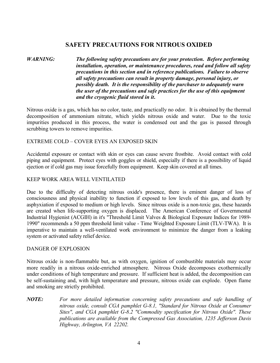 Taylor-Wharton VJ Series Tanks User Manual | Page 4 / 42