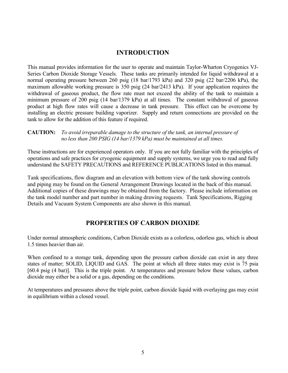 Taylor-Wharton VJ Series Tanks User Manual | Page 5 / 42
