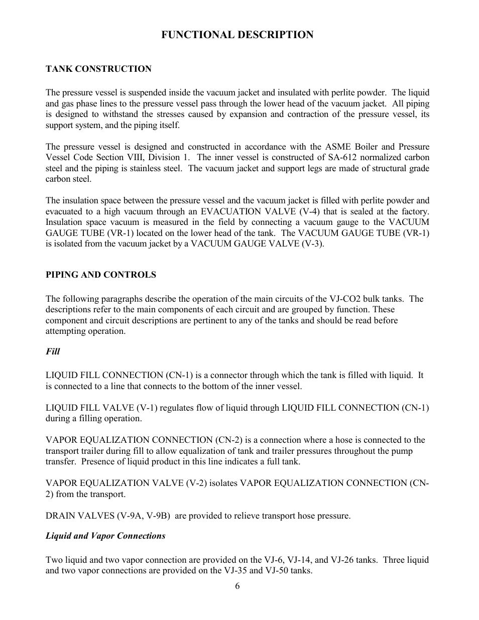 Taylor-Wharton VJ Series Tanks User Manual | Page 6 / 42