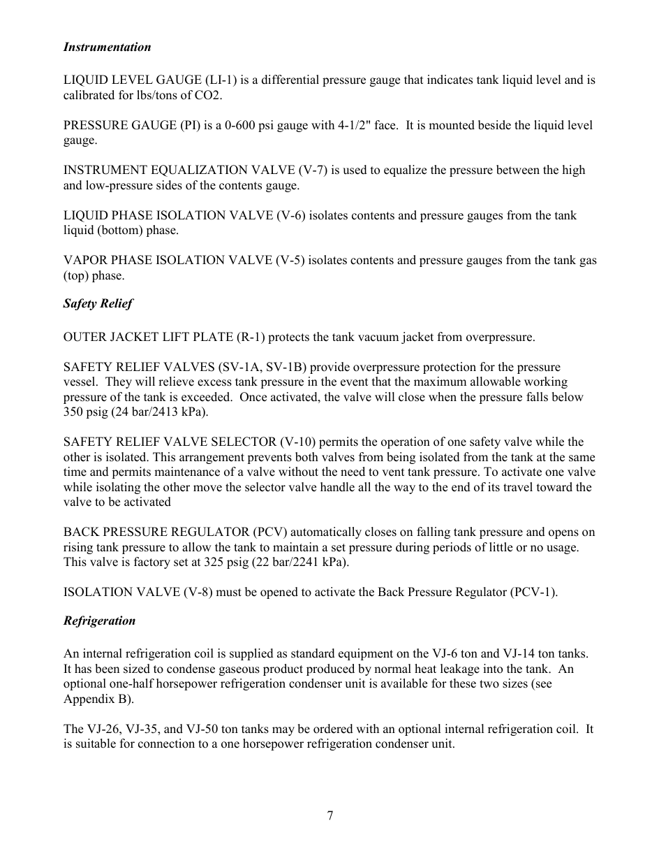 Taylor-Wharton VJ Series Tanks User Manual | Page 7 / 42