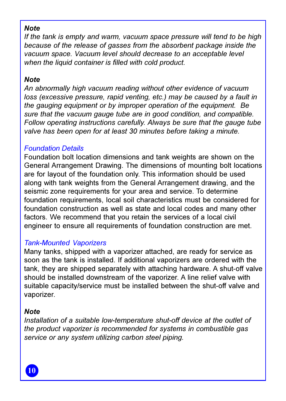 Taylor-Wharton Bulk Tank Safety Data User Manual | Page 10 / 16