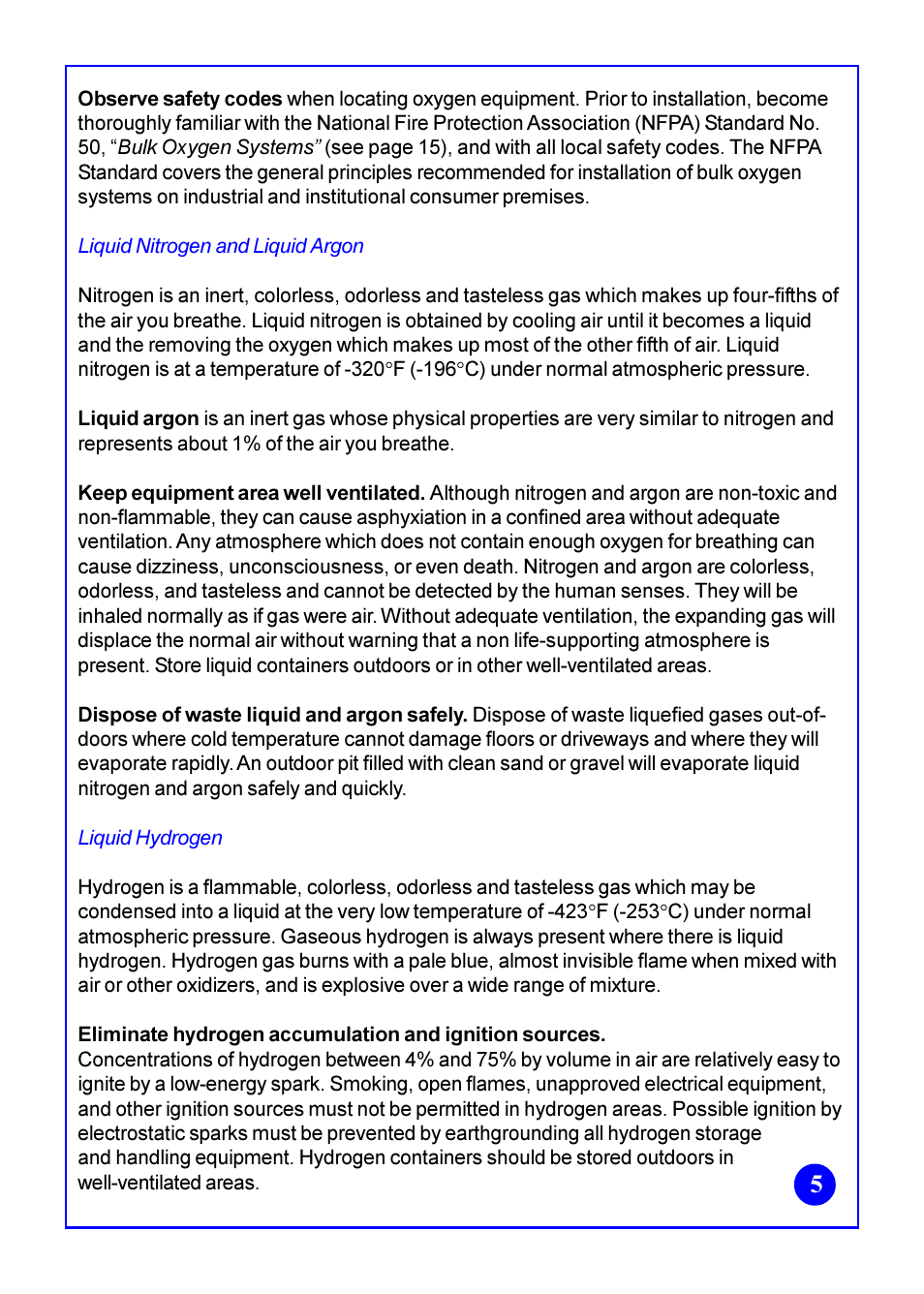 Taylor-Wharton Bulk Tank Safety Data User Manual | Page 5 / 16