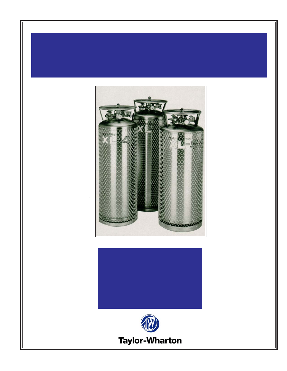 Taylor-Wharton XL-55 User Manual | 25 pages