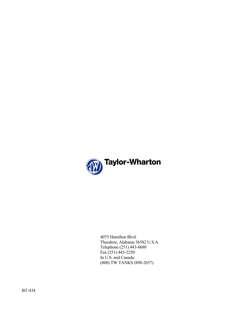 Taylor-Wharton EF-450 User Manual | Page 27 / 27