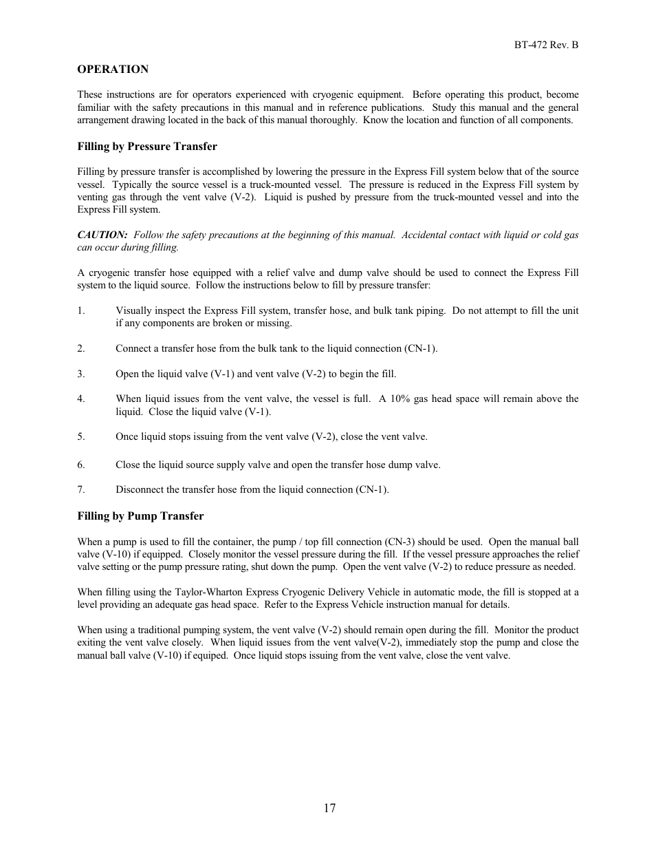 Taylor-Wharton EF-1000 User Manual | Page 17 / 26