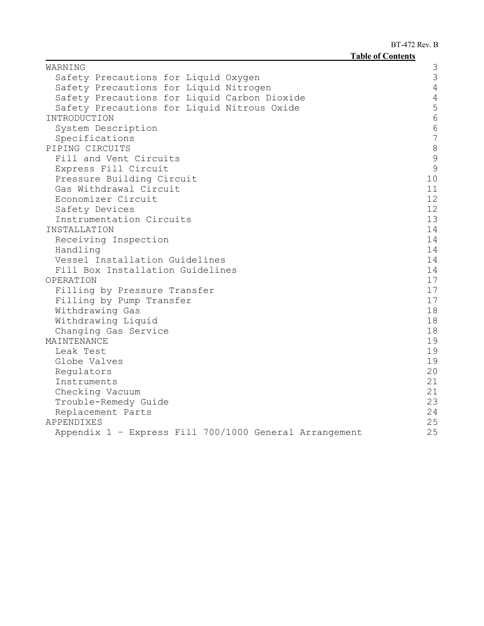 Taylor-Wharton EF-1000 User Manual | Page 2 / 26