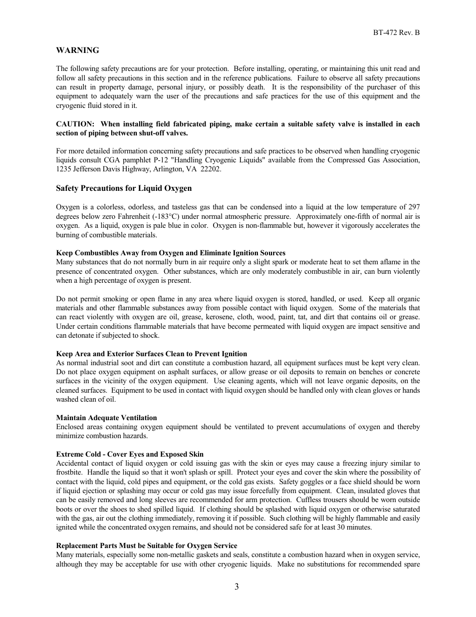 Taylor-Wharton EF-1000 User Manual | Page 3 / 26