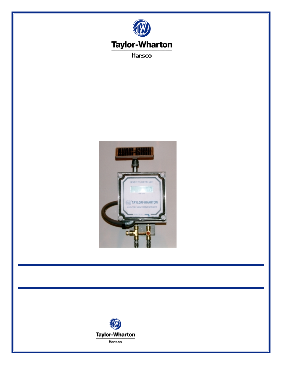 Taylor-Wharton KeepFull Telemetry System User Manual | 14 pages