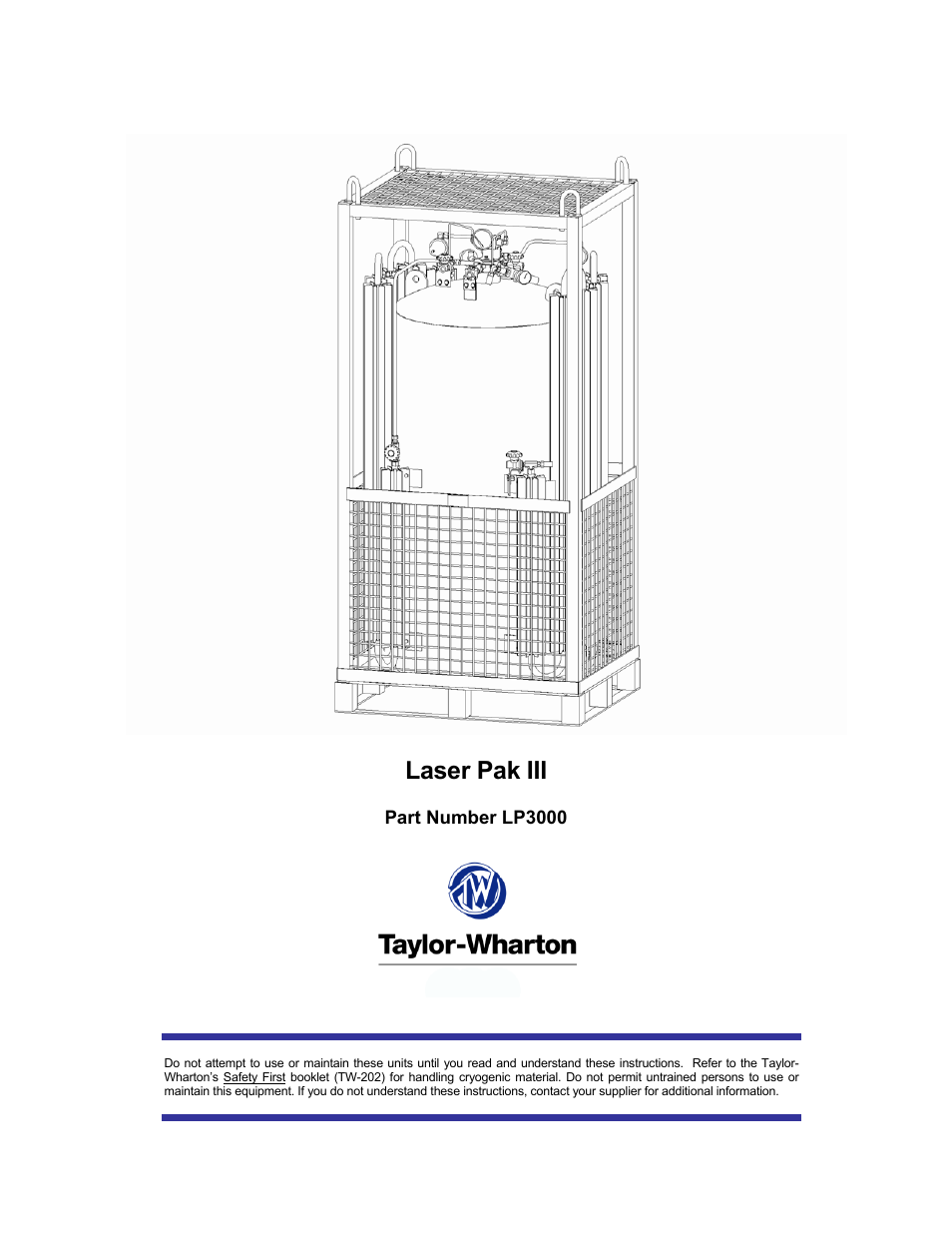 Taylor-Wharton LP3 User Manual | 27 pages