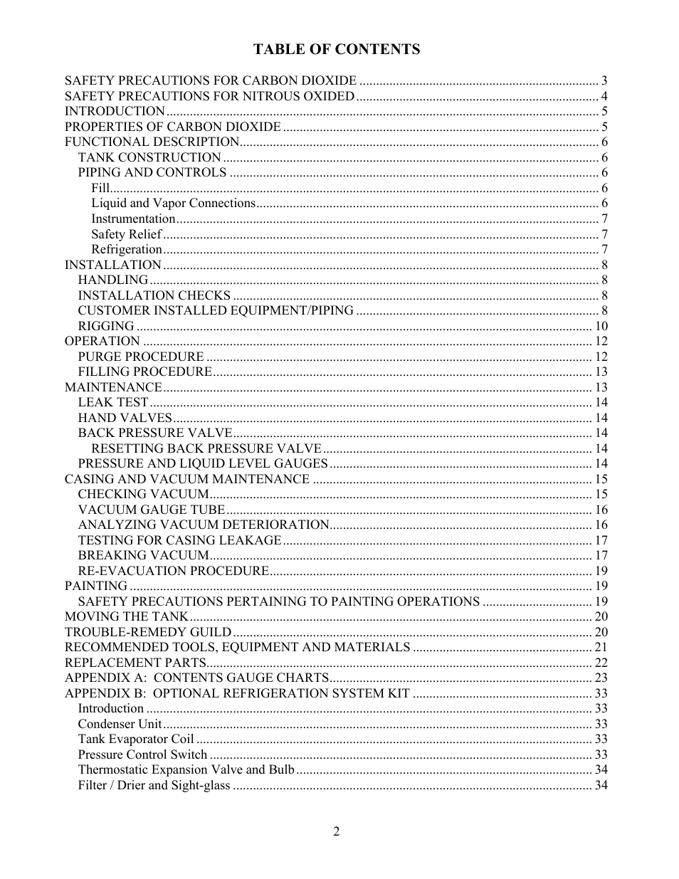 Taylor-Wharton VJ Bulk Tank User Manual | Page 2 / 36