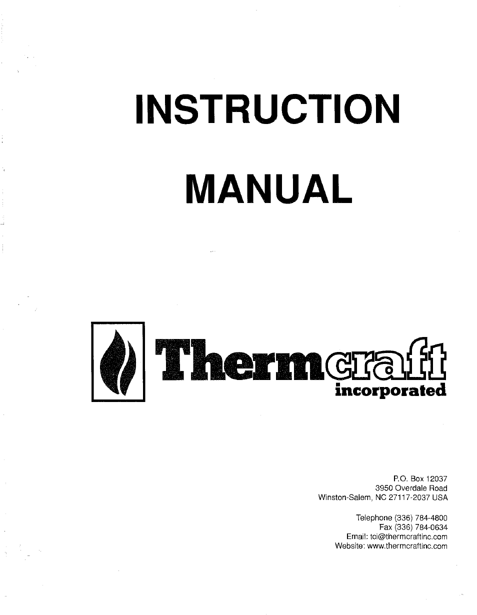 Thermcraft XST-3-0-36-3V User Manual | 278 pages