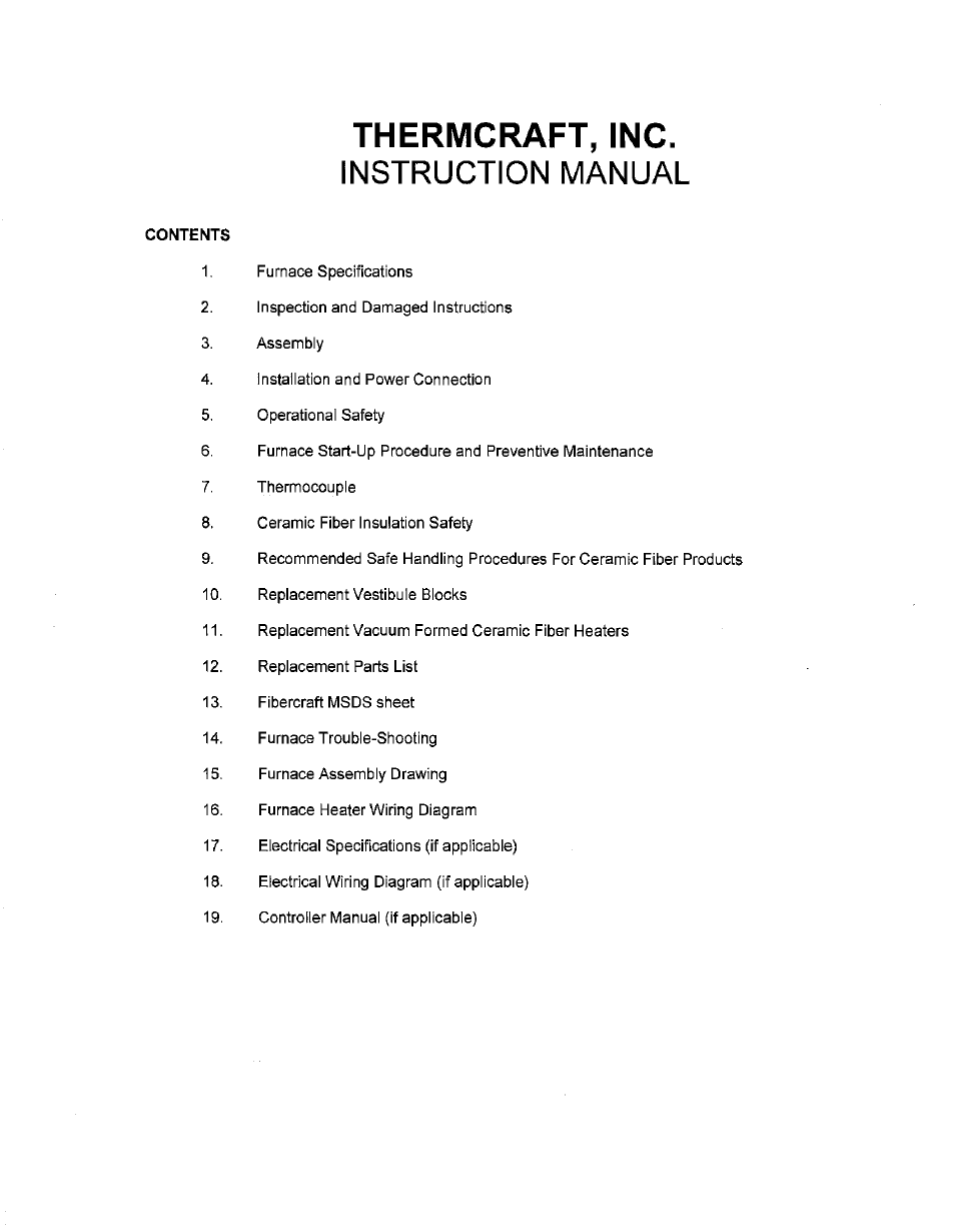 Thermcraft XST-6-0-36-3V User Manual | Page 3 / 280