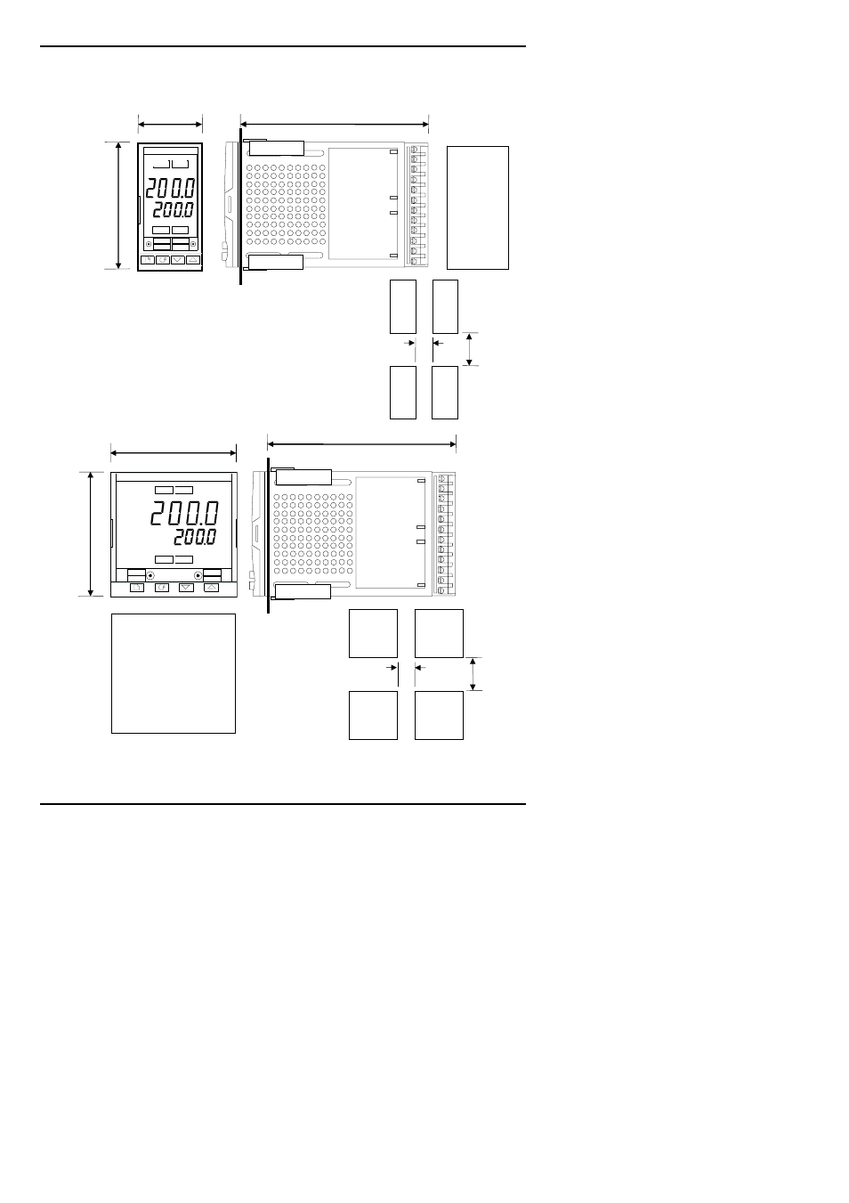 Outline dimensions model 2408, Outline dimensions model 2404 | Thermcraft XST-6-0-36-3V User Manual | Page 34 / 280