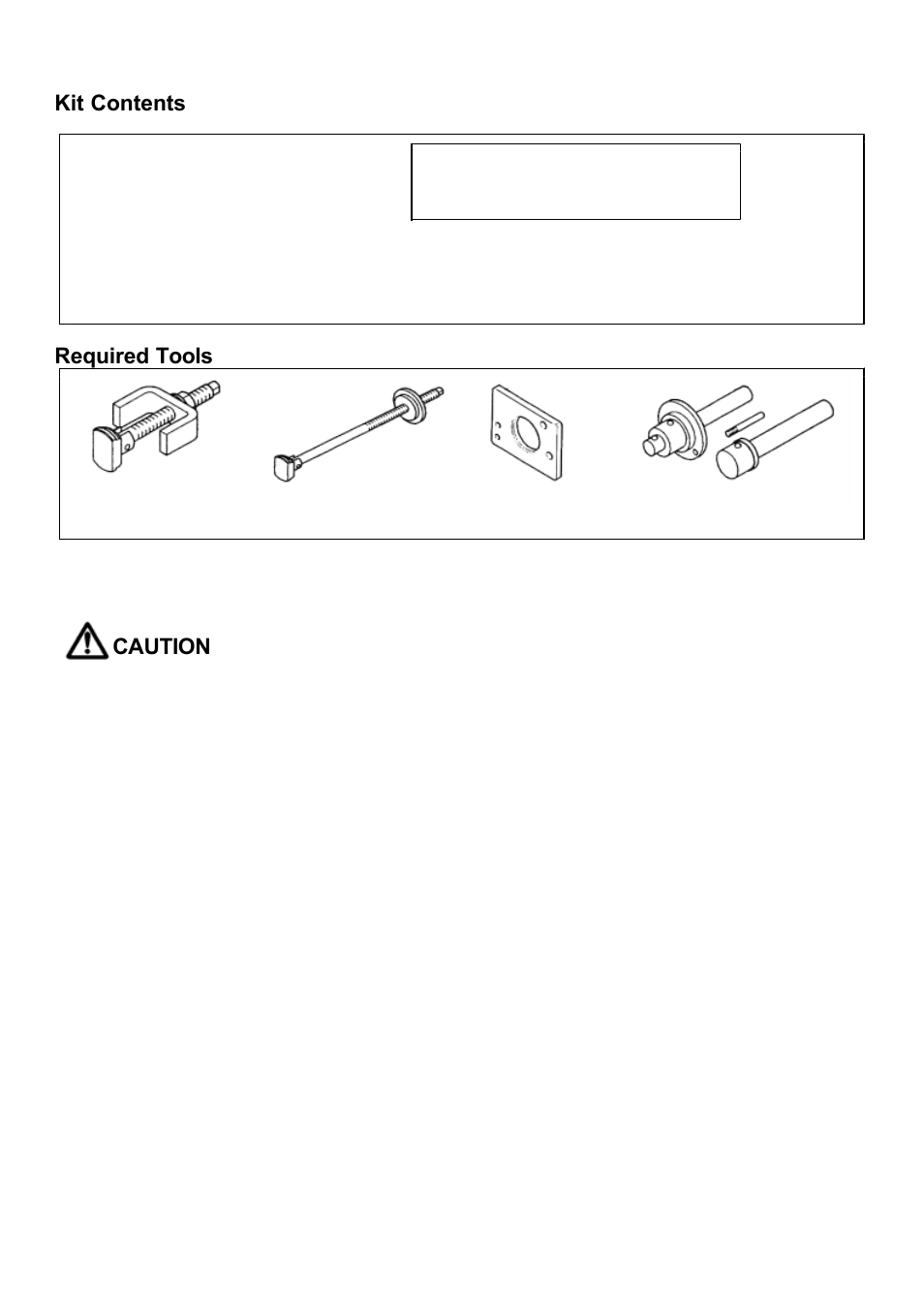 Kit contents, Required tools caution | Tomei Powered 4G63-22 KIT User Manual | Page 5 / 8