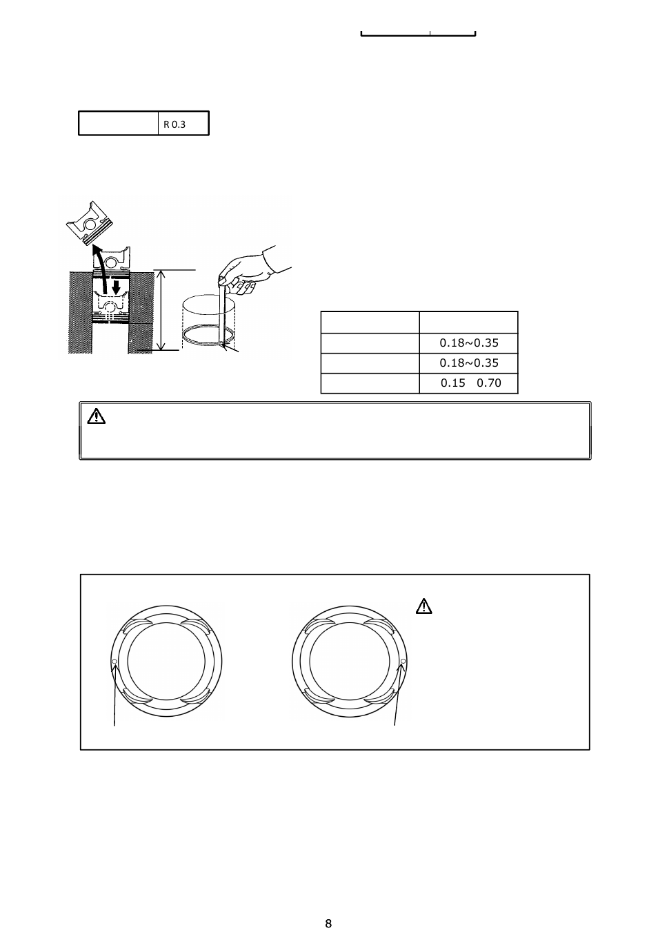 Deburring casting errors & radius finish, Piston ring adjustments & preparations, Parts assembly | Caution | Tomei Powered EJ26KIT/FORGED CRANKSHAFT User Manual | Page 8 / 12
