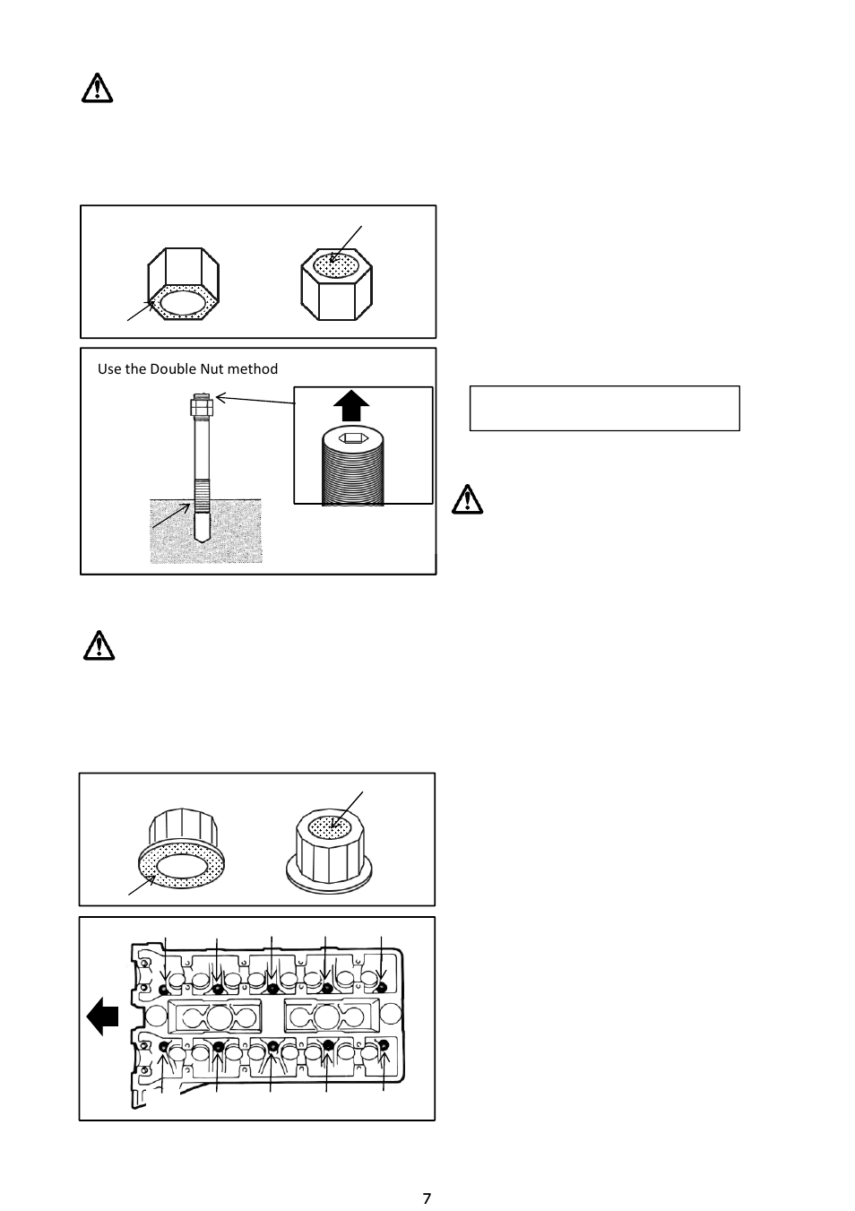 Stud bolt installation caution, Caution, Nut tightening caution | Tomei Powered HEAD STUD BOLTS User Manual | Page 7 / 8