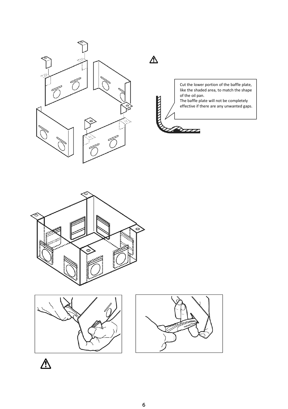 Caution | Tomei Powered UNIVERSAL OIL PAN BAFFLE PLATE User Manual | Page 6 / 8