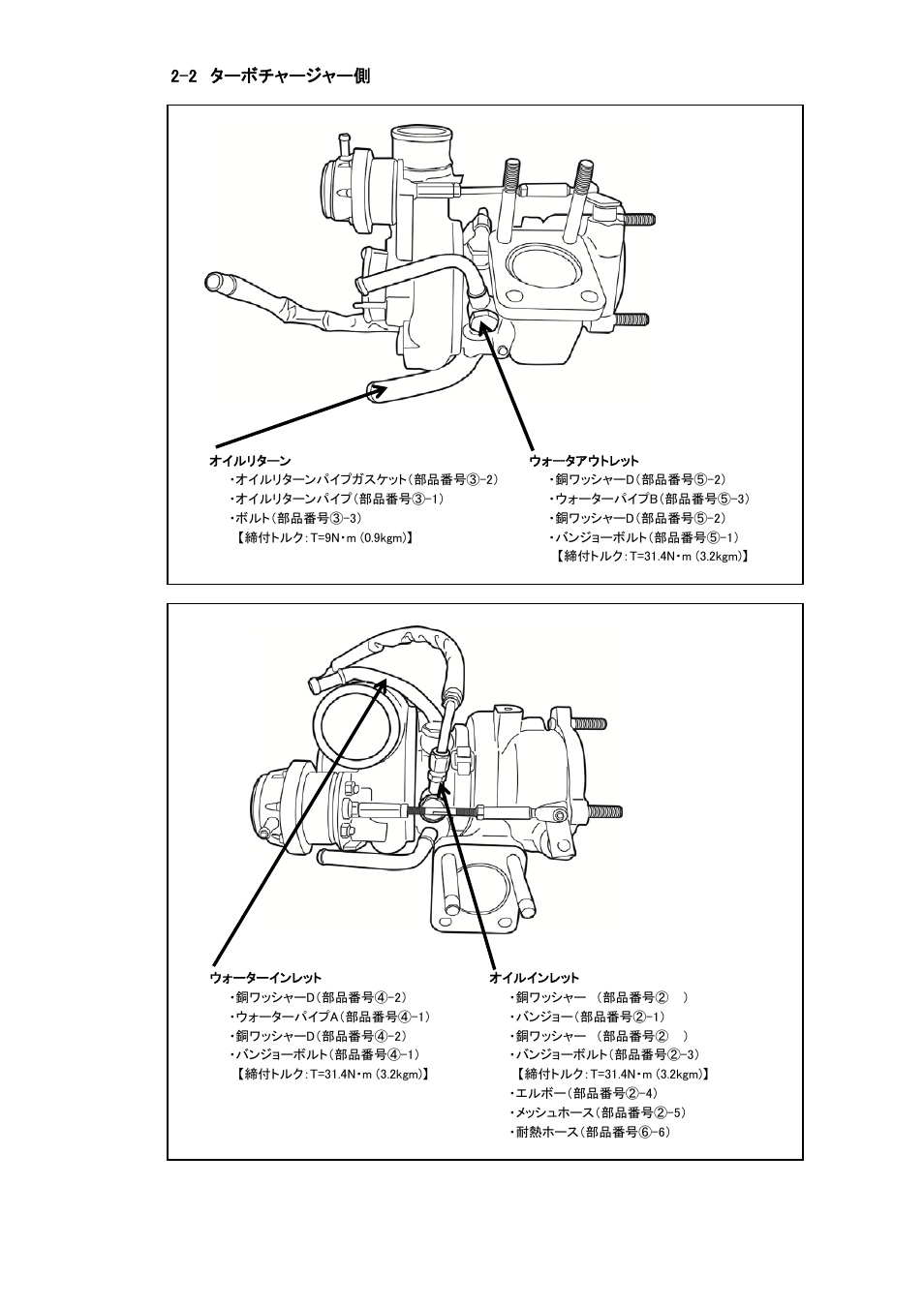 2 ターボチャージャー側 | Tomei Powered ARMS M7960 User Manual | Page 5 / 24