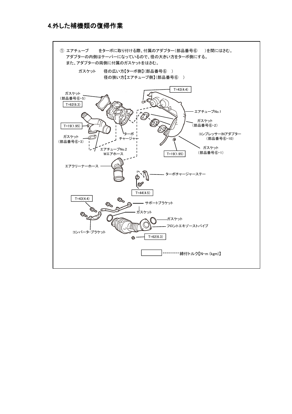 外した補機類の復帰作業 | Tomei Powered ARMS M8280 User Manual | Page 11 / 32