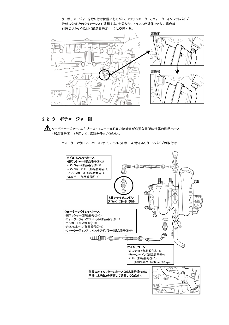 2 ターボチャージャー側 | Tomei Powered ARMS M8280 User Manual | Page 7 / 32