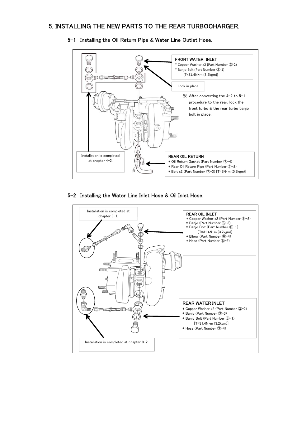 Installing the new parts to the rear turbocharger | Tomei Powered ARMS M8260 User Manual | Page 26 / 36