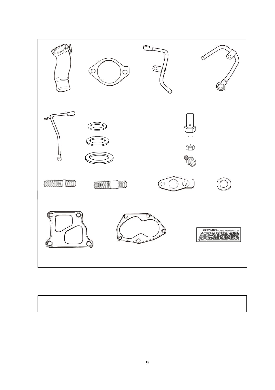 Kit contents, Required tools | Tomei Powered ARMS M7960 User Manual | Page 9 / 16