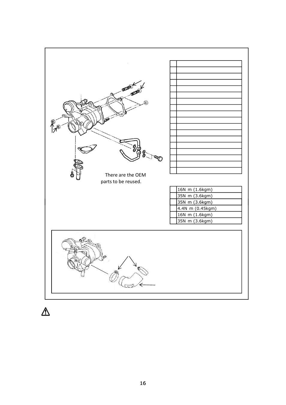 Turbo installation, Caution | Tomei Powered ARMS M8265 Single Scroll User Manual | Page 16 / 24