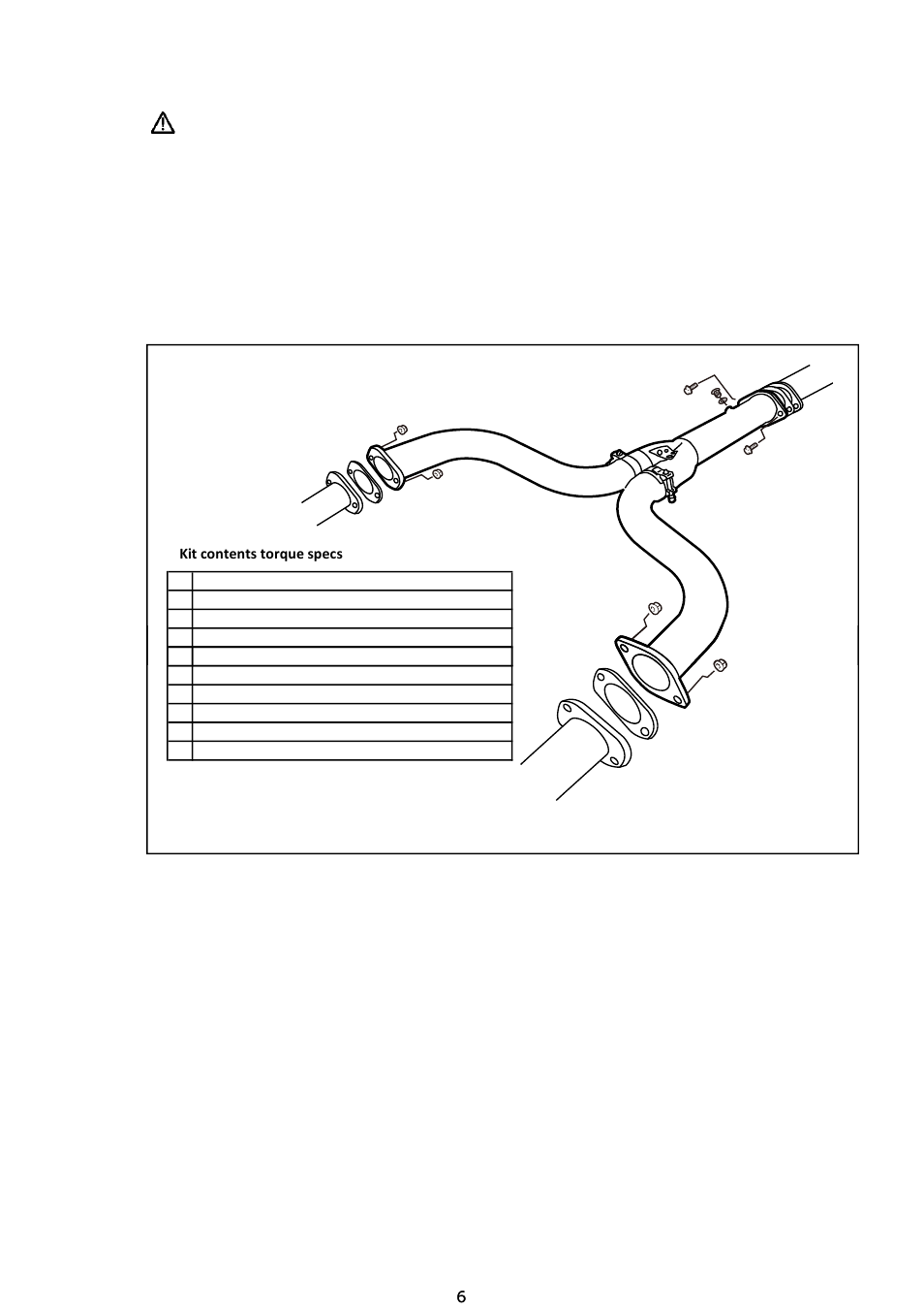 Removal of the stock standard front pipe, Installation of the tomei titanium mid y pipe, Installation procedure | Tomei Powered TITANIUM MID Y PIPE User Manual | Page 6 / 8