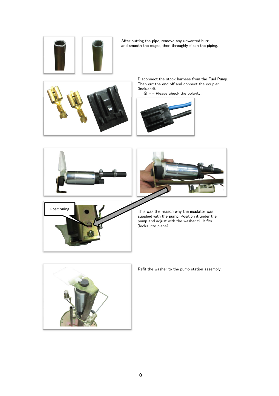 Tomei Powered OVERSIZED FUEL PUMP (For FD3S) User Manual | Page 10 / 12