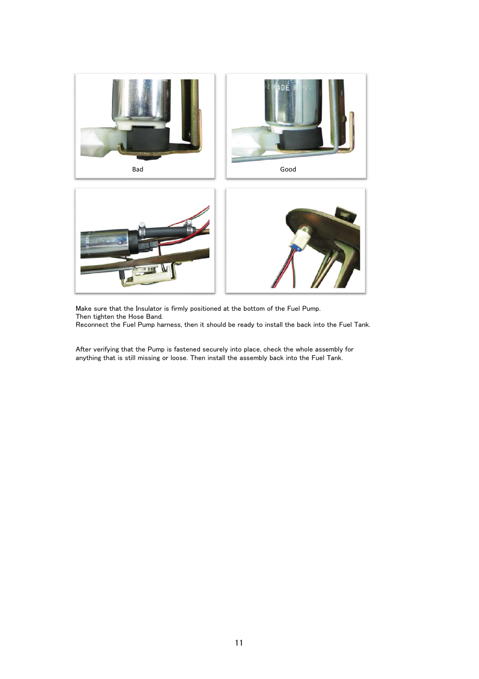 Tomei Powered OVERSIZED FUEL PUMP (For FD3S) User Manual | Page 11 / 12