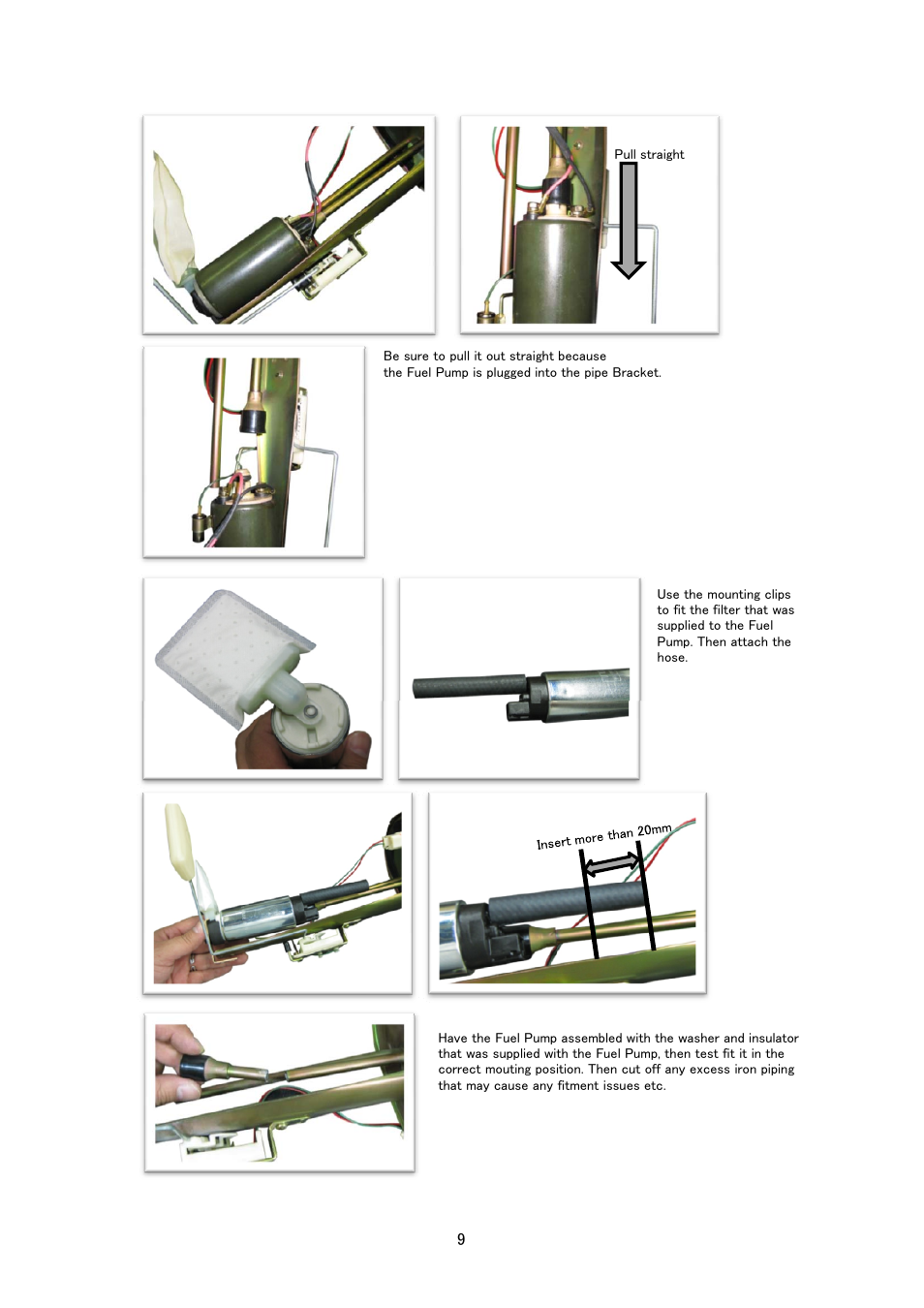 Tomei Powered OVERSIZED FUEL PUMP (For FD3S) User Manual | Page 9 / 12