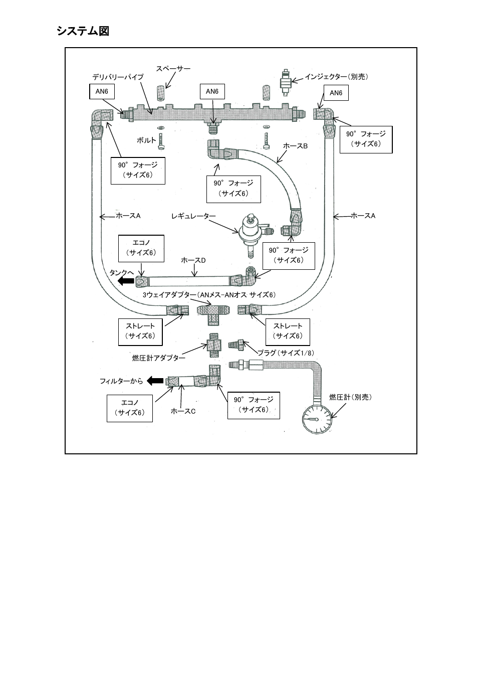 システム図 | Tomei Powered FUEL RAIL User Manual | Page 4 / 24