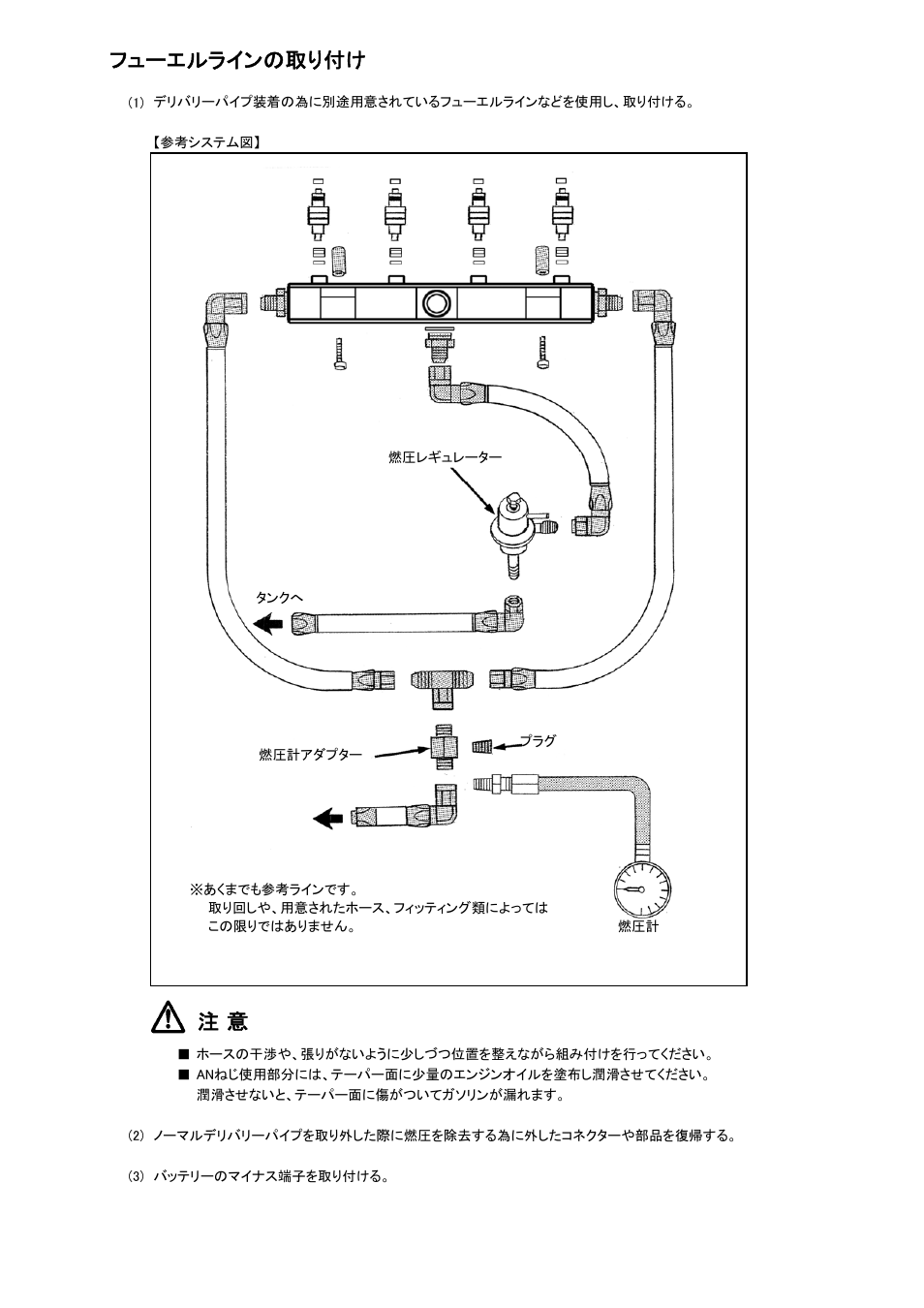 フューエルラインの取り付け | Tomei Powered FUEL RAIL User Manual | Page 6 / 16