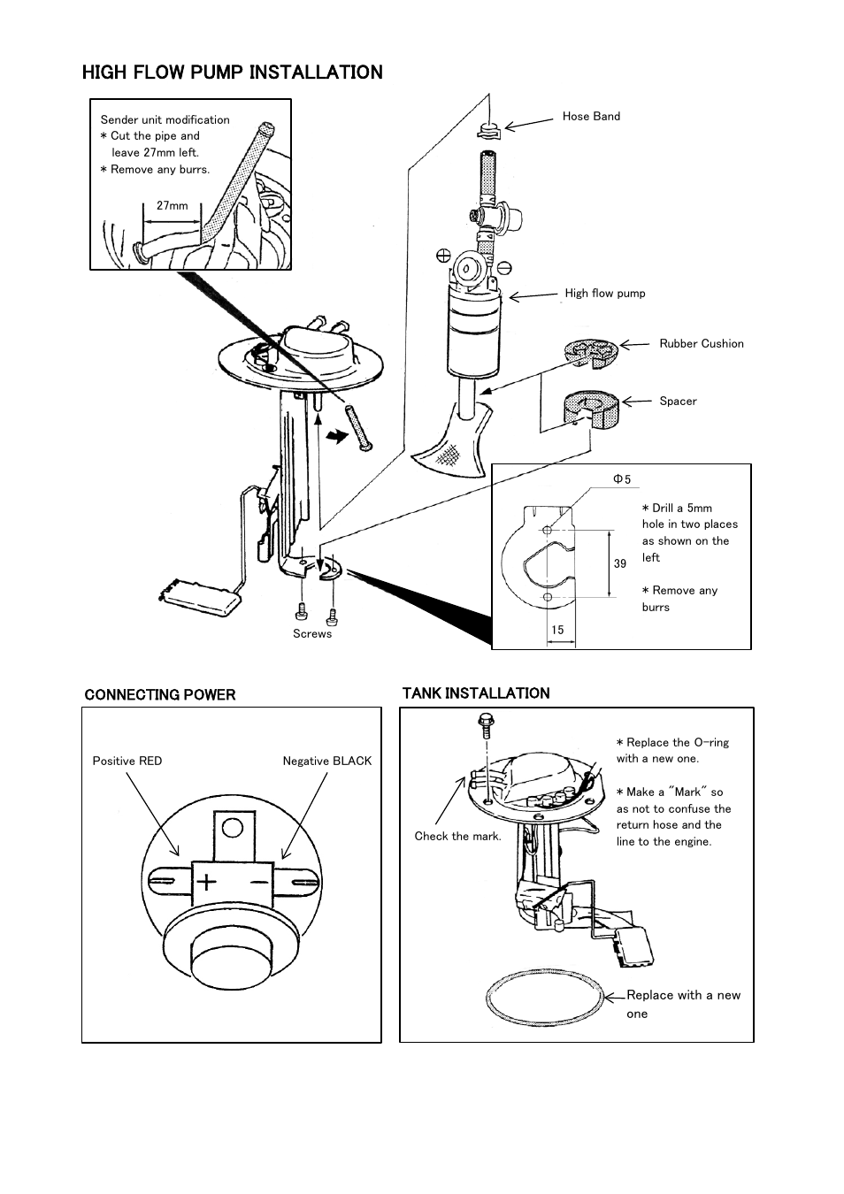 High flow pump installation | Tomei Powered OVERSIZED FUEL PUMP (For PS13 Models) User Manual | Page 8 / 12