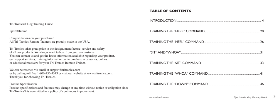 Tri-Tronics Sport Junior G3 User Manual | Page 3 / 26